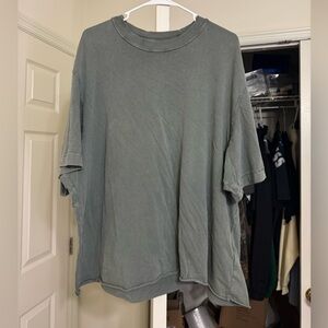 Abercrombie & Fitch Sage Green Cropped Tee